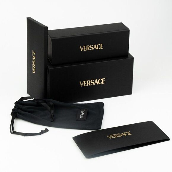 NEW Versace VE2272 314/87 White Dark Grey Square Women Sunglasses - Picture 10 of 11